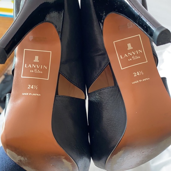 Lanvin en bleu black open toe heels with cutouts - Picture 4 of 9